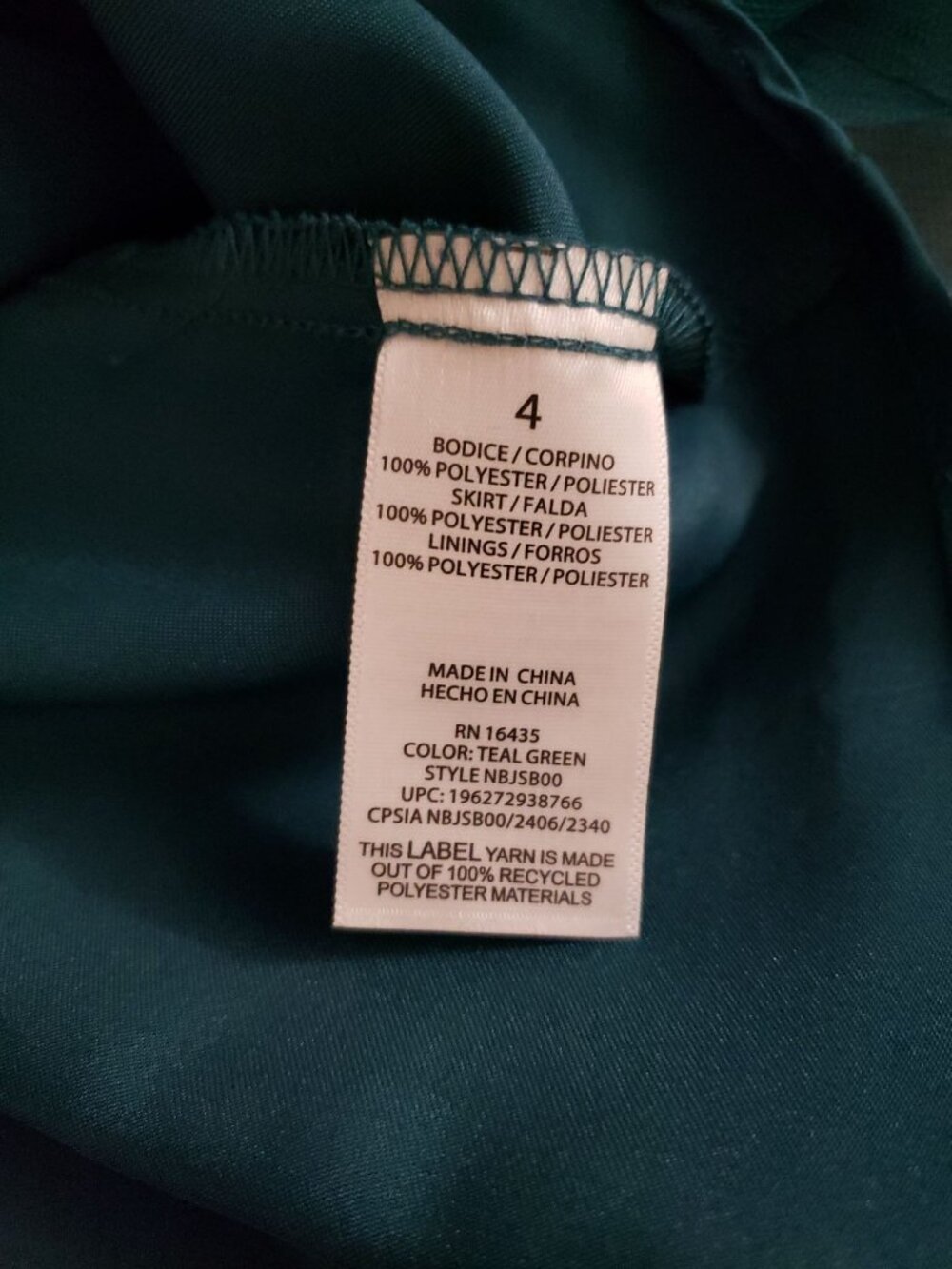 NWT Kensie Girl Teal Green Midi Dress - Size 4 - Picture 5 of 8